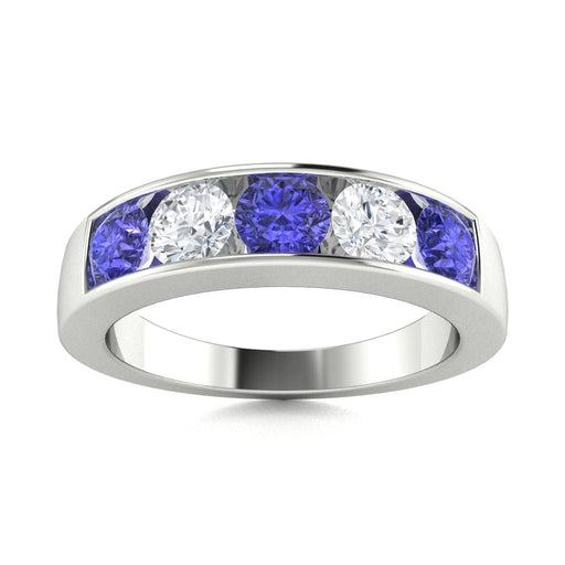 14KT Gold Tanzanite and Diamond Ladies Ring (Tanzanite 0.49 cts. White Diamond 0.28 cts.)