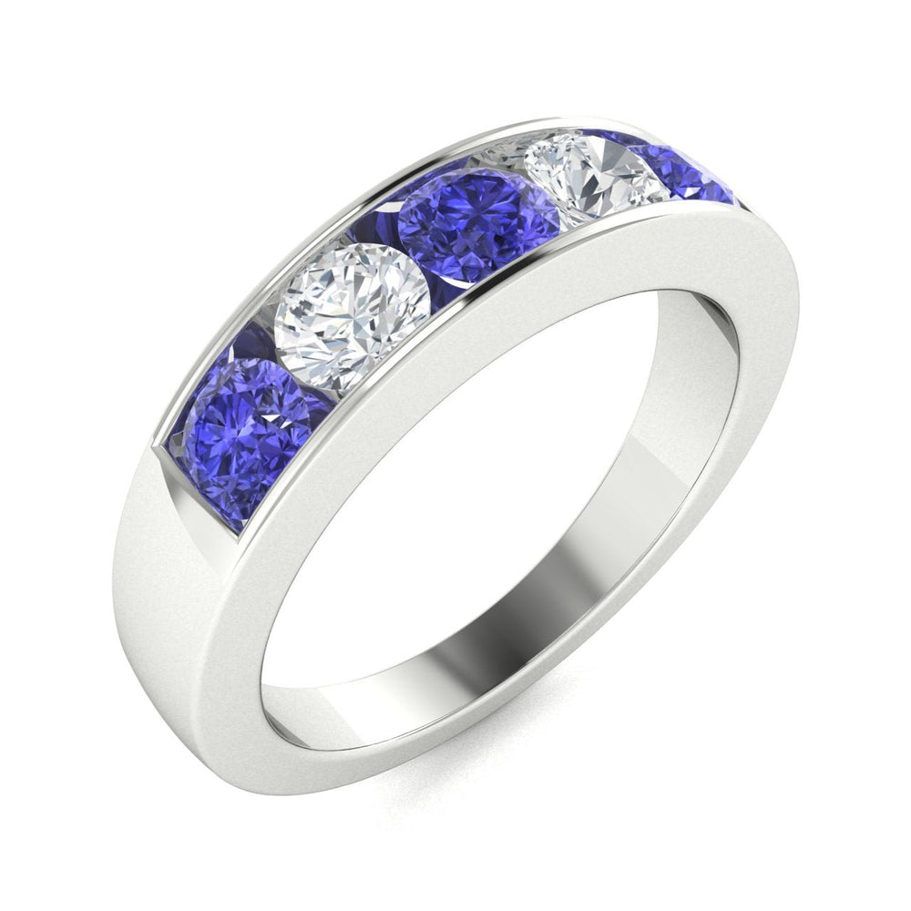 14KT Gold Tanzanite and Diamond Ladies Ring (Tanzanite 0.49 cts. White Diamond 0.28 cts.)