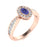 14KT Gold Tanzanite and Diamond Ladies Ring (Tanzanite 0.78 cts. White Diamond 0.55 cts.)