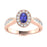 14KT Gold Tanzanite and Diamond Ladies Ring (Tanzanite 0.78 cts. White Diamond 0.55 cts.)