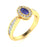 14KT Gold Tanzanite and Diamond Ladies Ring (Tanzanite 0.78 cts. White Diamond 0.55 cts.)