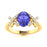 14KT Gold Tanzanite and Diamond Ladies Ring (Tanzanite 0.9 cts. White Diamond 0.04 cts.)