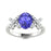 14KT Gold Tanzanite and Diamond Ladies Ring (Tanzanite 0.9 cts. White Diamond 0.04 cts.)