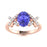 14KT Gold Tanzanite and Diamond Ladies Ring (Tanzanite 0.9 cts. White Diamond 0.04 cts.)