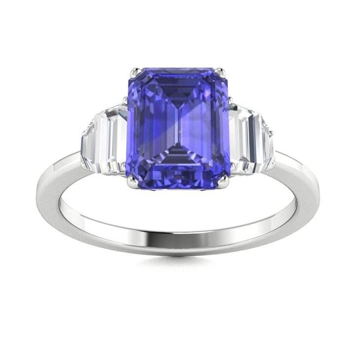 14KT Gold Tanzanite and Diamond Ladies Ring (Tanzanite 0.90ct White Diamonds 0.20 cts)