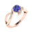 14KT Gold Tanzanite and Diamond Ladies Ring (Tanzanite 0.91 cts. White Diamond 0.08 cts.)