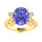 14KT Gold Tanzanite and Diamond Ladies Ring (Tanzanite 0.96 cts. White Diamond 0.03 cts.)