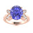 14KT Gold Tanzanite and Diamond Ladies Ring (Tanzanite 0.96 cts. White Diamond 0.03 cts.)