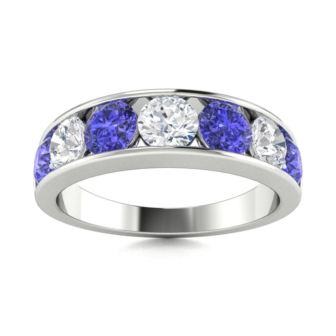 14KT Gold Tanzanite and Diamond Ladies Ring (Tanzanite 0.97 cts. White Diamond 0.74 cts.)