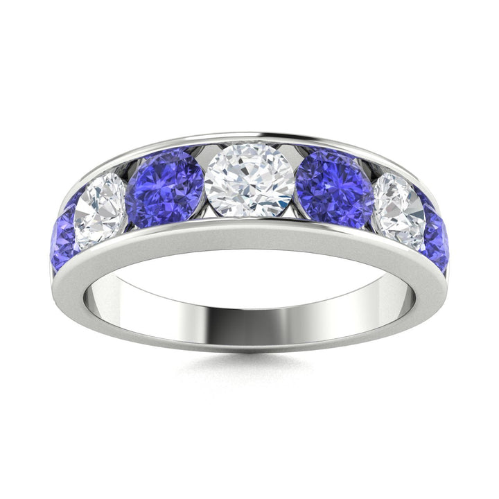 14KT Gold Tanzanite and Diamond Ladies Ring (Tanzanite 0.97 cts. White Diamond 0.74 cts.)