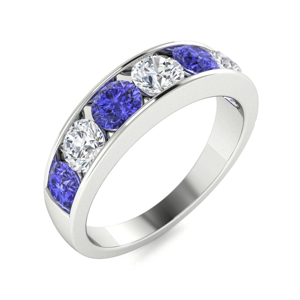 14KT Gold Tanzanite and Diamond Ladies Ring (Tanzanite 0.97 cts. White Diamond 0.74 cts.)