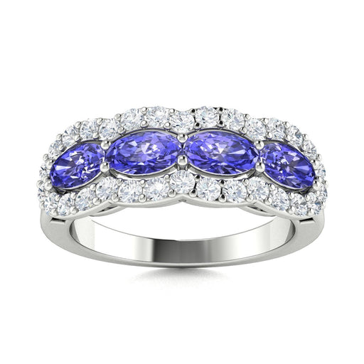 14KT Gold Tanzanite and Diamond Ladies Ring (Tanzanite 1.02 cts. White Diamond 0.33 cts.)