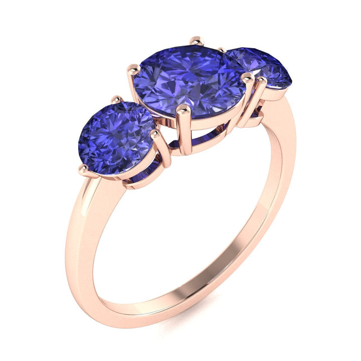 14KT Gold Tanzanite and Diamond Ladies Ring (Tanzanite 1.21 cts. Tanzanite 0.93 cts.)