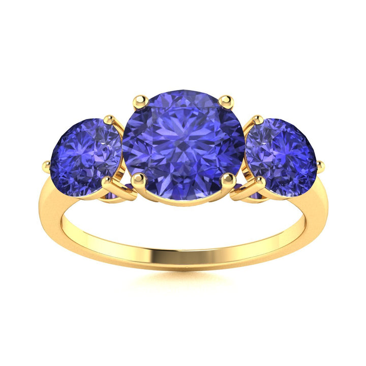 14KT Gold Tanzanite and Diamond Ladies Ring (Tanzanite 1.21 cts. Tanzanite 0.93 cts.)