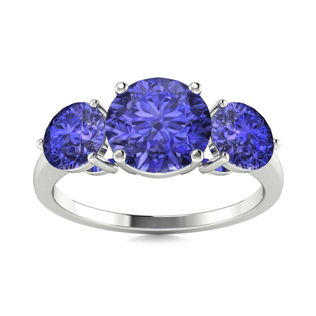 14KT Gold Tanzanite and Diamond Ladies Ring (Tanzanite 1.21 cts. Tanzanite 0.93 cts.)