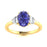14KT Gold Tanzanite and Diamond Ladies Ring (Tanzanite 1.21 cts White Diamonds 0.13 cts)