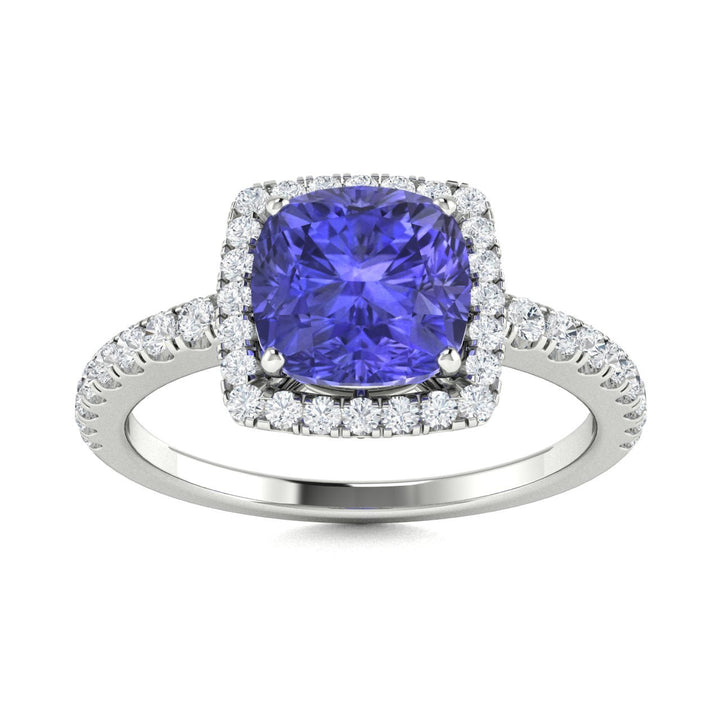 14KT Gold Tanzanite and Diamond Ladies Ring (Tanzanite 1.29 cts. White Diamond 0.31 cts.)