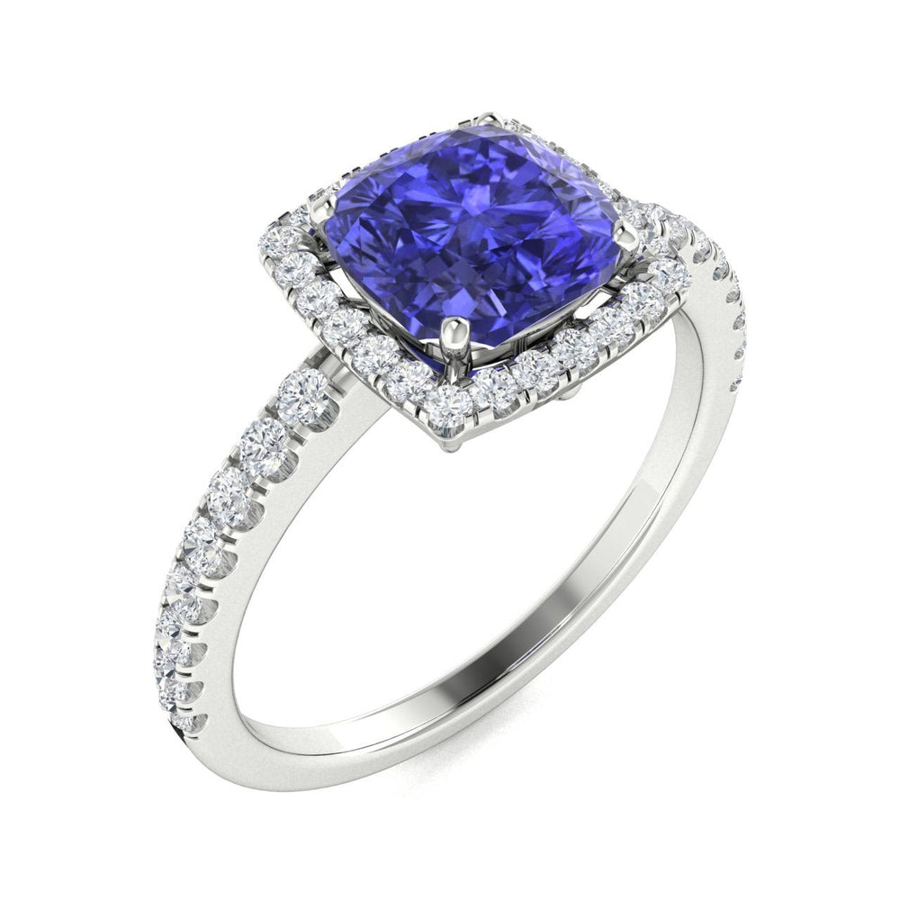 14KT Gold Tanzanite and Diamond Ladies Ring (Tanzanite 1.29 cts. White Diamond 0.31 cts.)