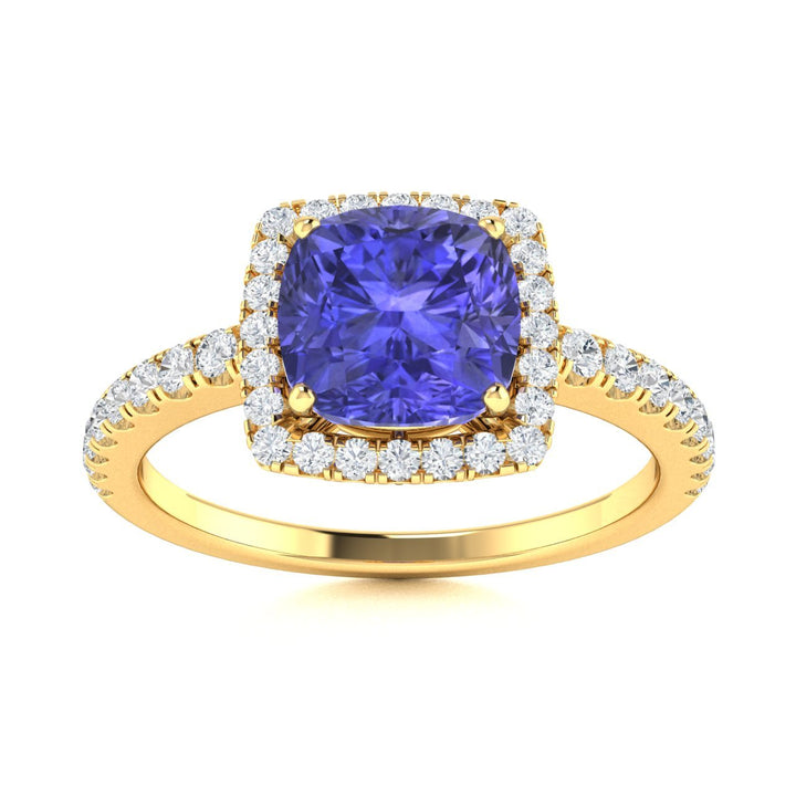 14KT Gold Tanzanite and Diamond Ladies Ring (Tanzanite 1.29 cts. White Diamond 0.31 cts.)