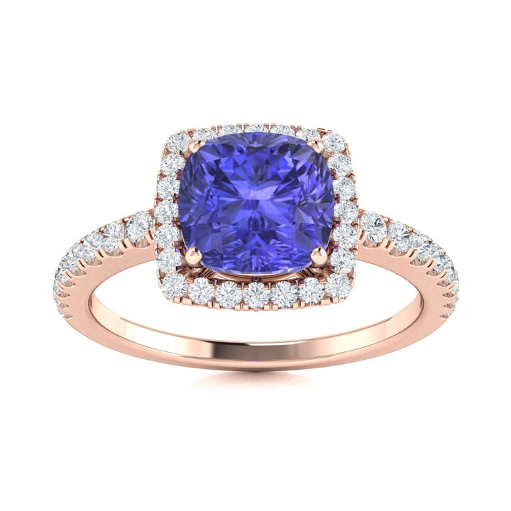 14KT Gold Tanzanite and Diamond Ladies Ring (Tanzanite 1.29 cts. White Diamond 0.31 cts.)