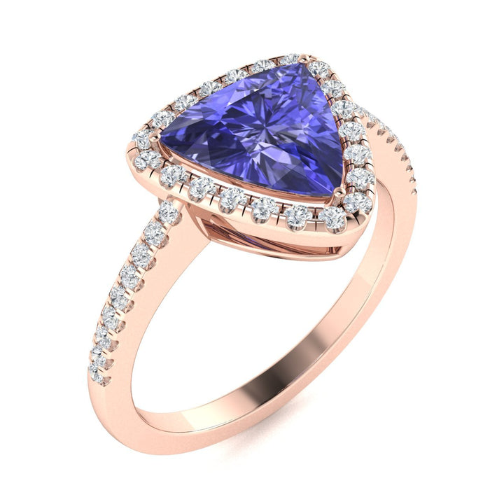14KT Gold Tanzanite and Diamond Ladies Ring ( Tanzanite 1.32 cts. White Diamond 0.3 cts.)