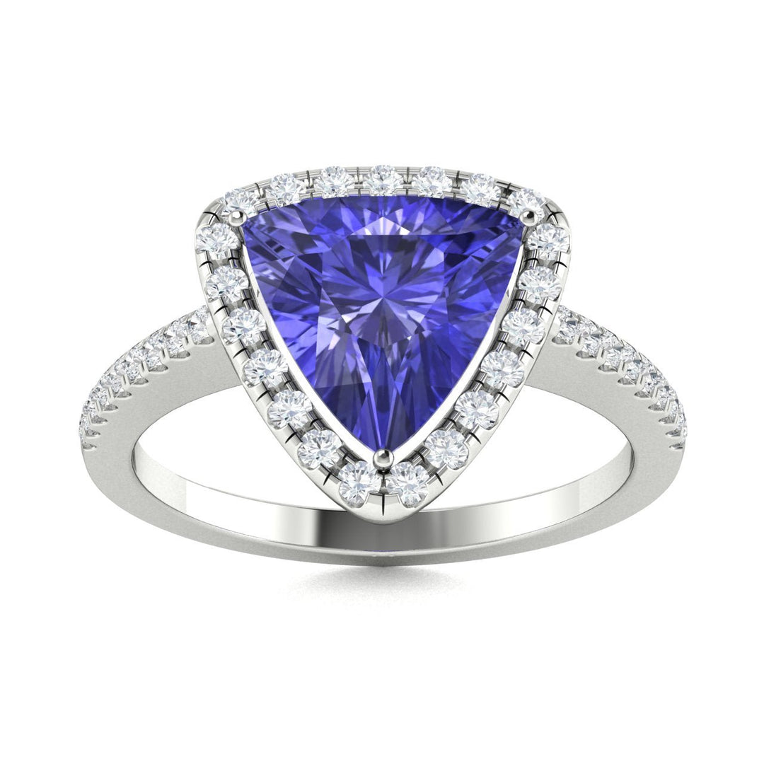 14KT Gold Tanzanite and Diamond Ladies Ring ( Tanzanite 1.32 cts. White Diamond 0.3 cts.)