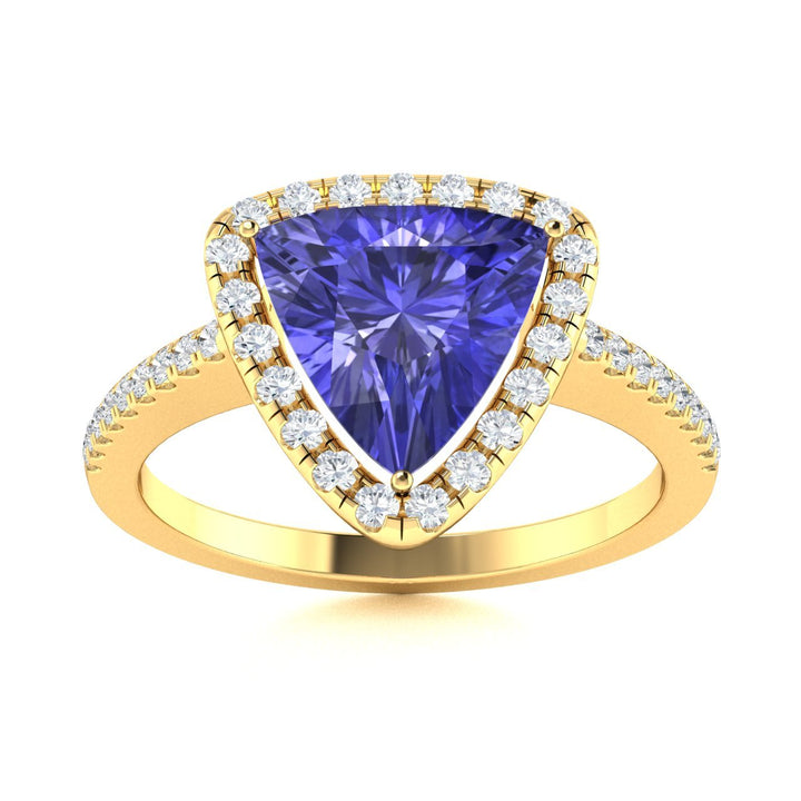 14KT Gold Tanzanite and Diamond Ladies Ring ( Tanzanite 1.32 cts. White Diamond 0.3 cts.)