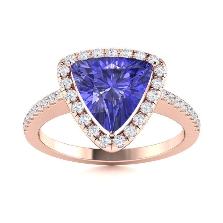 14KT Gold Tanzanite and Diamond Ladies Ring ( Tanzanite 1.32 cts. White Diamond 0.3 cts.)