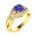 14KT Gold Tanzanite and Diamond Ladies Ring (Tanzanite 1.50 cts. White Diamond 0.50 cts.)