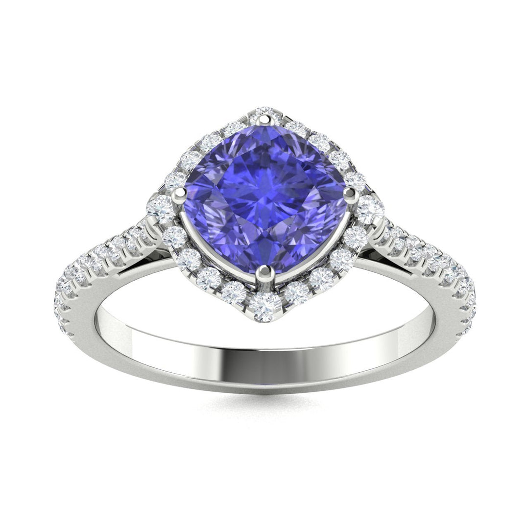 14KT Gold Tanzanite and Diamond Ladies Ring (Tanzanite 1.67 cts. White Diamond 0.56 cts.)