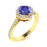 14KT Gold Tanzanite and Diamond Ladies Ring (Tanzanite 1.67 cts. White Diamond 0.56 cts.)