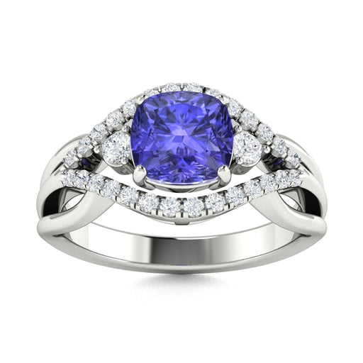 14KT Gold Tanzanite and Diamond Ladies Ring (Tanzanite 1.75 cts. White Diamond 0.45 cts.)