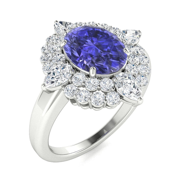 14KT Gold Tanzanite and Diamond Ladies Ring (Tanzanite 2.27 cts. White Diamond 0.85 cts.)