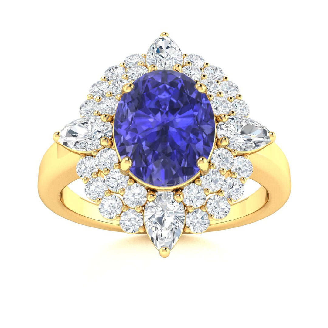 14KT Gold Tanzanite and Diamond Ladies Ring (Tanzanite 2.27 cts. White Diamond 0.85 cts.)