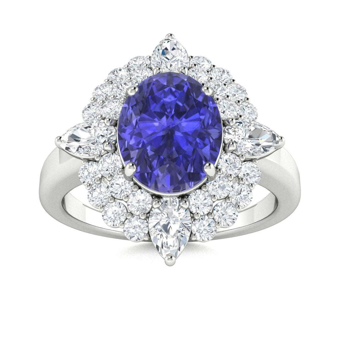 14KT Gold Tanzanite and Diamond Ladies Ring (Tanzanite 2.27 cts. White Diamond 0.85 cts.)