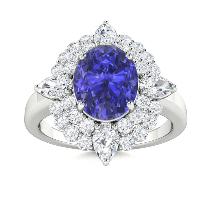 14KT Gold Tanzanite and Diamond Ladies Ring (Tanzanite 2.27 cts. White Diamond 0.85 cts.)