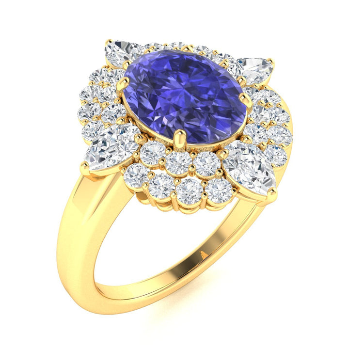 14KT Gold Tanzanite and Diamond Ladies Ring (Tanzanite 2.27 cts. White Diamond 0.85 cts.)