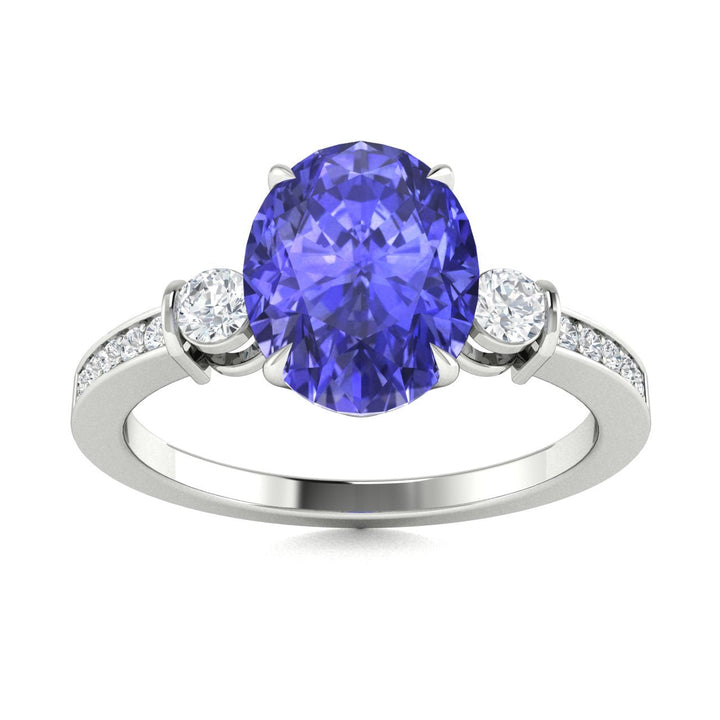 14KT Gold Tanzanite and Diamond Ladies Ring (Tanzanite 2.28 cts. White Diamond 0.26 cts.)