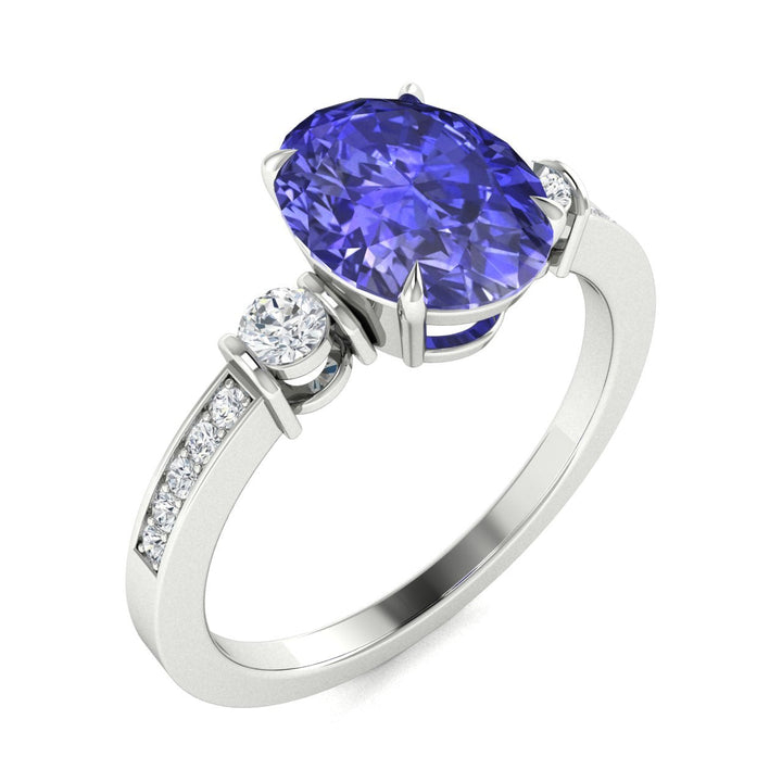 14KT Gold Tanzanite and Diamond Ladies Ring (Tanzanite 2.28 cts. White Diamond 0.26 cts.)