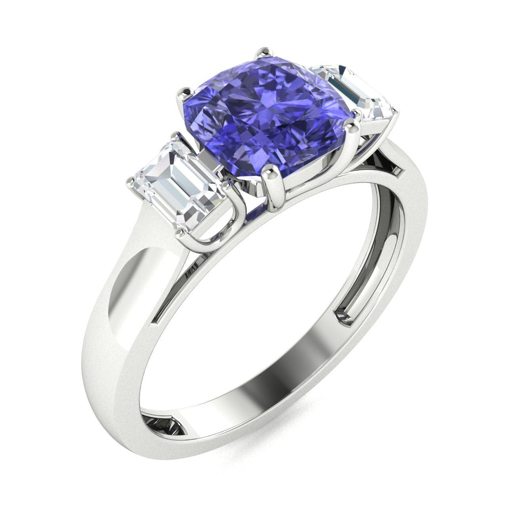 14KT Gold Tanzanite and Diamond Ladies Ring (Tanzanite 2.31 cts. White Diamond 0.14 cts.)