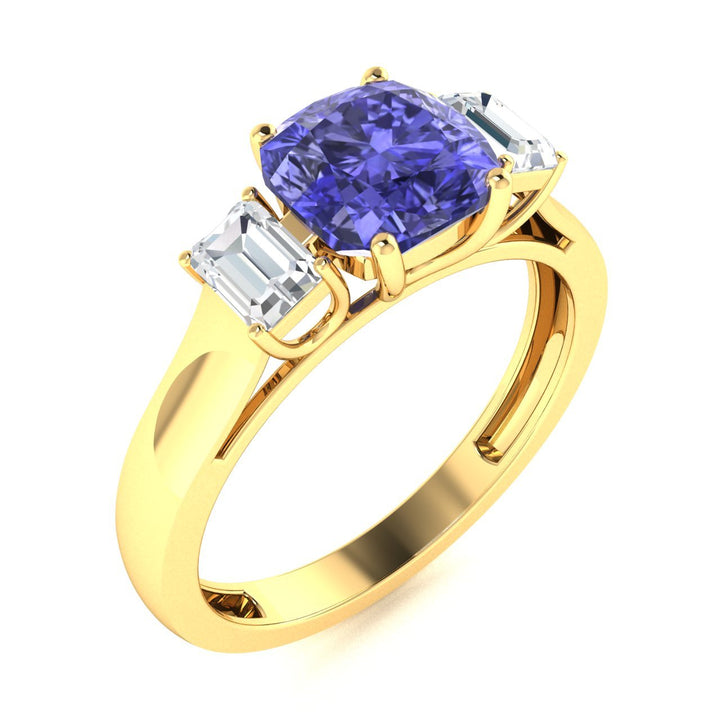 14KT Gold Tanzanite and Diamond Ladies Ring (Tanzanite 2.31 cts. White Diamond 0.14 cts.)