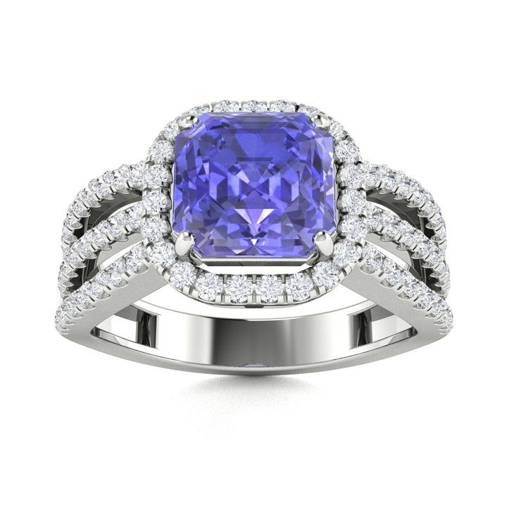 14KT Gold Tanzanite and Diamond Ladies Ring (Tanzanite 2.33 cts. White Diamond 0.65 cts.)
