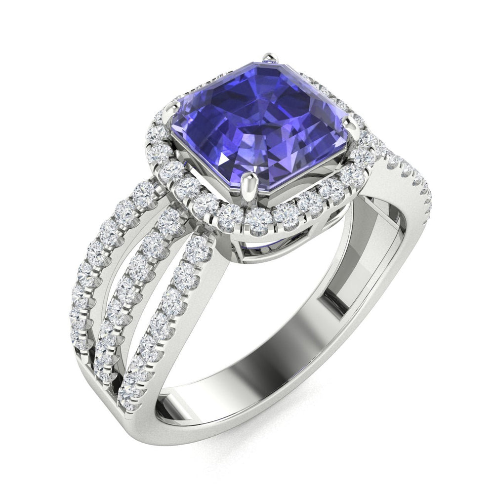 14KT Gold Tanzanite and Diamond Ladies Ring (Tanzanite 2.33 cts. White Diamond 0.65 cts.)