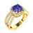 14KT Gold Tanzanite and Diamond Ladies Ring (Tanzanite 2.33 cts. White Diamond 0.65 cts.)