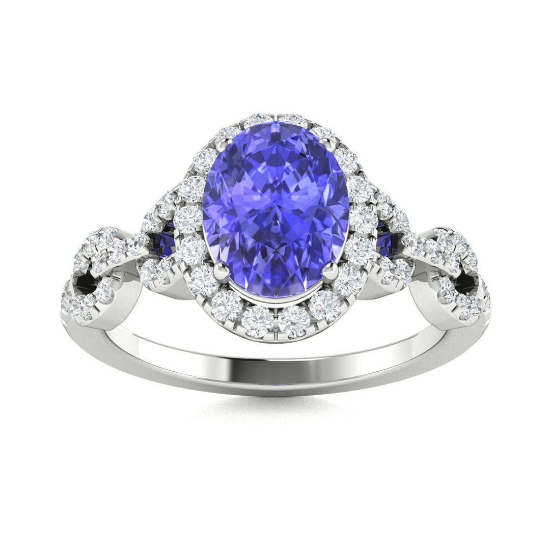 14KT Gold Tanzanite and Diamond Ladies Ring (Tanzanite 2.62 cts. White Diamond 0.68 cts.)