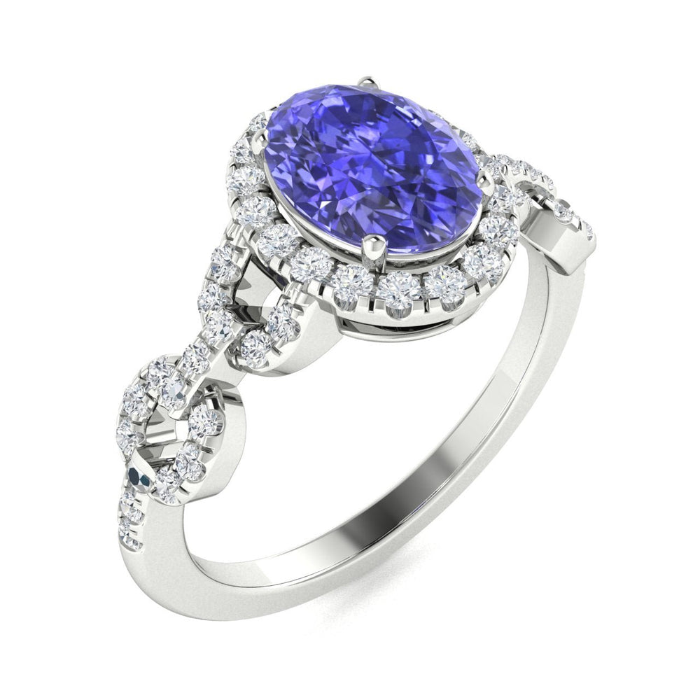 14KT Gold Tanzanite and Diamond Ladies Ring (Tanzanite 2.62 cts. White Diamond 0.68 cts.)