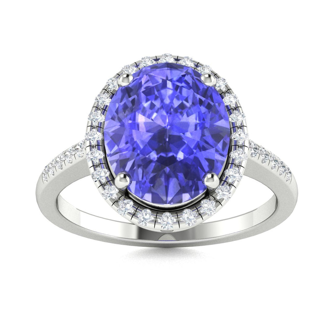 14KT Gold Tanzanite and Diamond Ladies Ring (Tanzanite 2.64 cts. White Diamond 0.27 cts.)