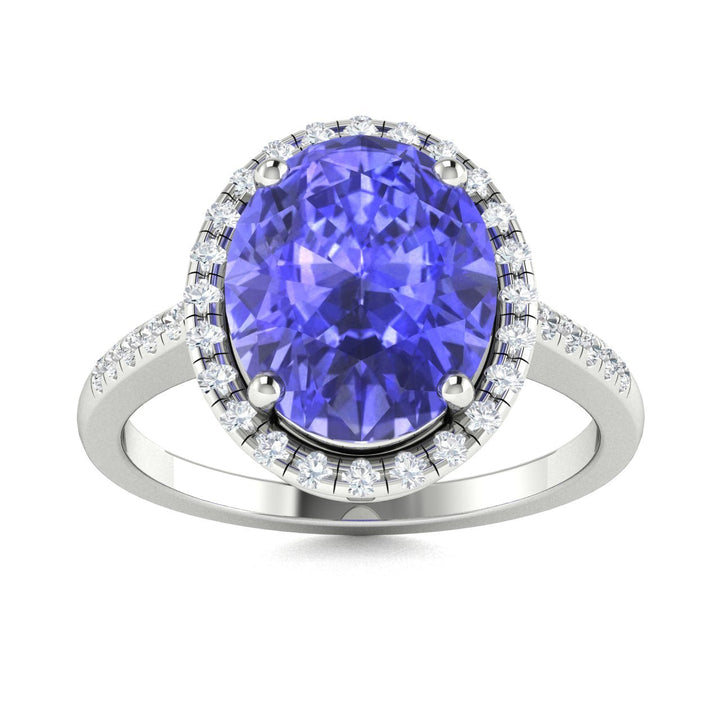 14KT Gold Tanzanite and Diamond Ladies Ring (Tanzanite 2.64 cts. White Diamond 0.27 cts.)