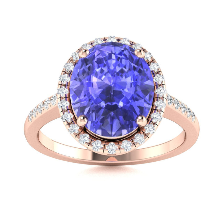 14KT Gold Tanzanite and Diamond Ladies Ring (Tanzanite 2.64 cts. White Diamond 0.27 cts.)