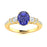 14KT Gold Tanzanite and Diamond Ladies Ring (Tanzanite 2.78 cts. White Diamond 0.65 cts.)
